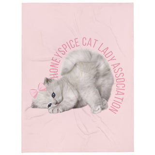 Cat Lady Association Throw Blanket