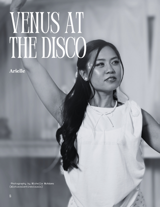 Fiery Elegance: Arielle's Dynamic Presence in "Venus at the Disco"