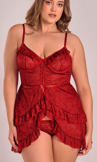 Aphrodite Babydoll Lace Set